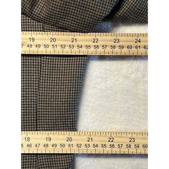 New Chaps Ralph Lauren 42R Mens Brown Houndstooth Casual Blazer Sport Jacket - Picture 11 of 15